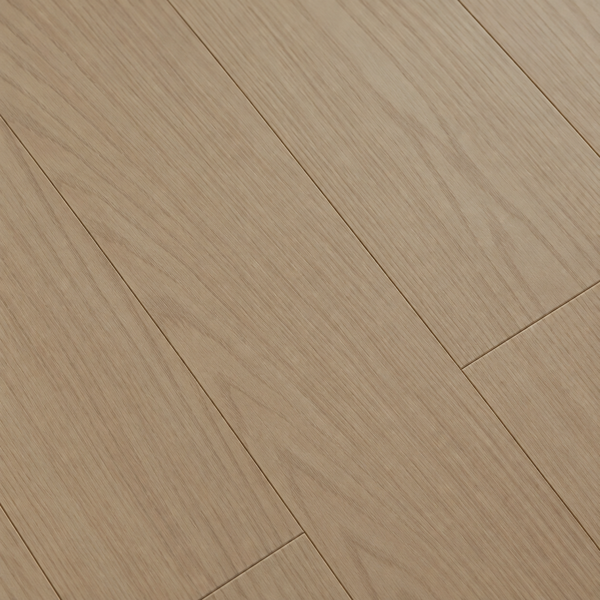Cream engineered hardwood grain and finish close-up