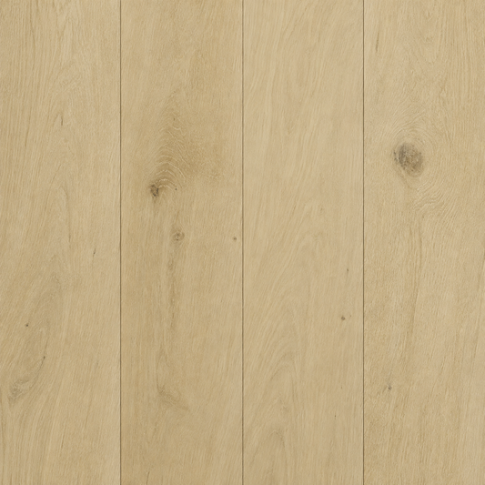 Milky engineered hardwood planks, top view