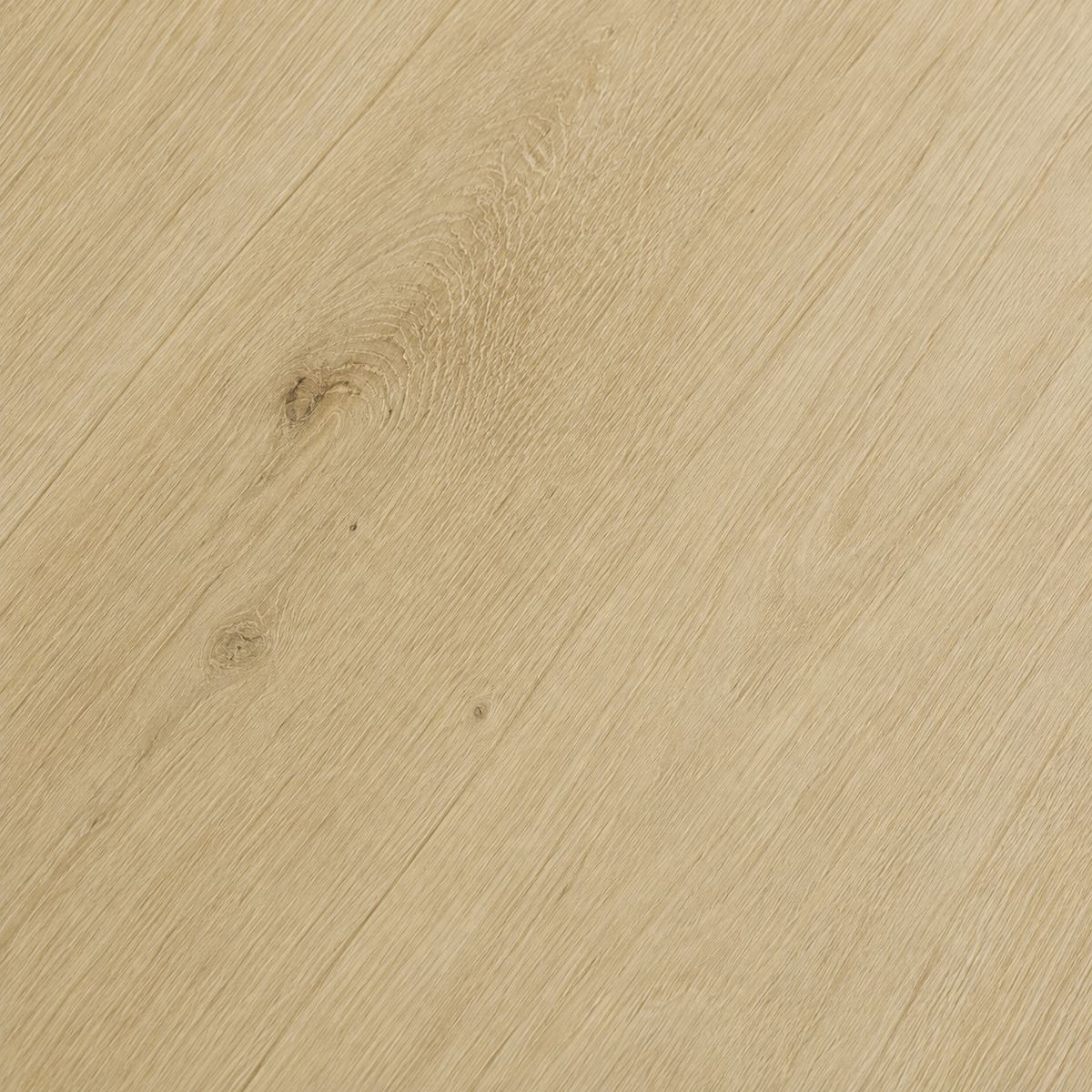 Milky engineered hardwood grain and finish close-up