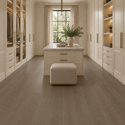 Palo Alto luxury vinyl plank installed in a dressing room